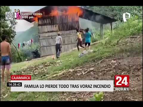 Cajamarca: familia lo pierde todo tras voraz incendio