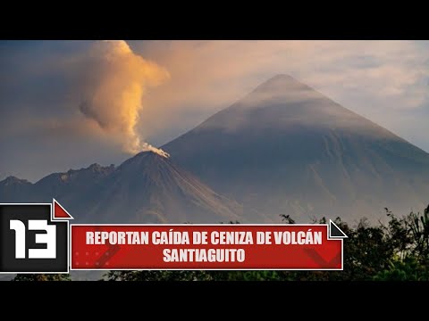 Reportan caída de ceniza de volcán Santiaguito