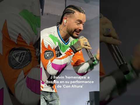 J Balvin 'homenajea' a Rosalía en su performance de 'Con Altura'