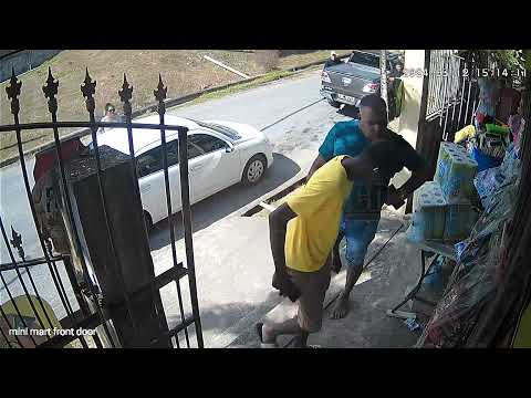 CCTV captured a man threatening a hearing-impaired man in Milton, Couva on Tuesday 12th March, 2024.