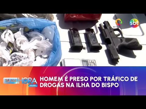 Homem é preso em flagrante por tráfico de drogas na Ilha do Bispo - Tá na Hora