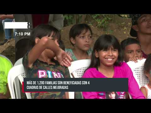 «Se acabó el polvazal» ALMA entrega 4 cuadras de calle en el barrio Hilario Sánchez - Nicaragua