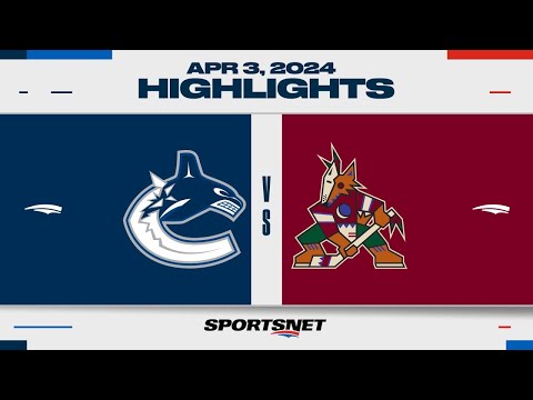 NHL Highlights | Canucks vs. Coyotes - April 3, 2024