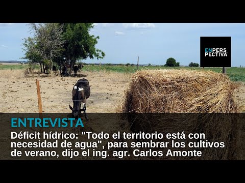Déficit hídrico: “Todo el territorio necesita agua para los cultivos de verano, dijo Carlos Amonte