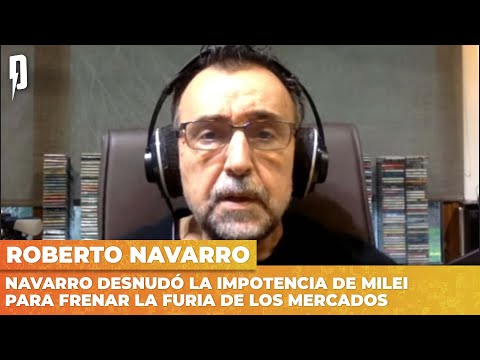 NAVARRO desnudó la IMPOTENCIA de MILEI para frenar la FURIA de los MERCADOS