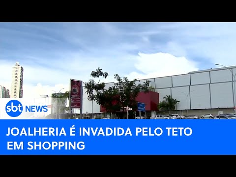 Criminoso invade joalheria e só foge após o shopping voltar a funcionar  | #SBTNewsnaTV(05/03/24)