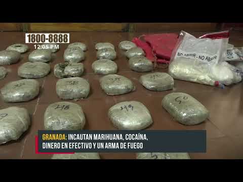 Policía Nacional encesta un duro golpe al trafico de drogas en Granada - Nicaragua