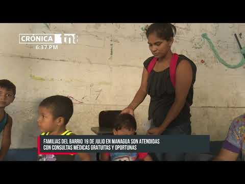 Brindan atención de salud a familias que habitan en el barrio 19 de Julio - Nicaragua