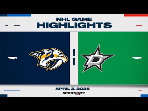 NHL Highlights | Predators vs. Stars - April 3, 2025