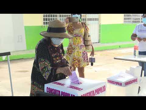 Mesas receptoras de la Consulta Popular en Tabasco se usaron para la muestra.