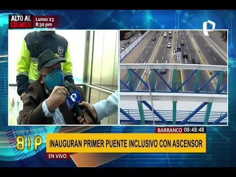 Barranco: inauguran primer puente peatonal inclusivo con ascensor