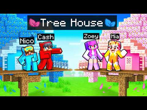 BOYS vs GIRLS Treehouse In Minecraft!