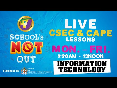 TVJ Schools Not Out: CSEC Information Technology with Leo Lewis  - March 31 2020