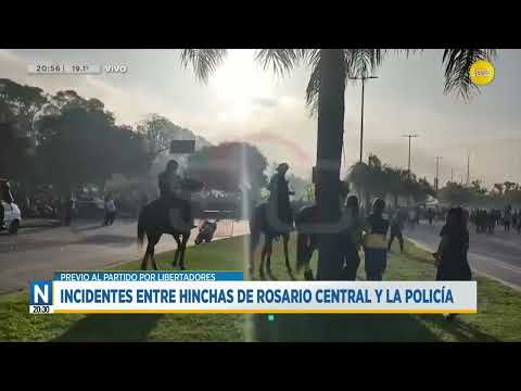 Incidentes entre hinchas de Rosario Central y la policía ?N20:30?07-05-24