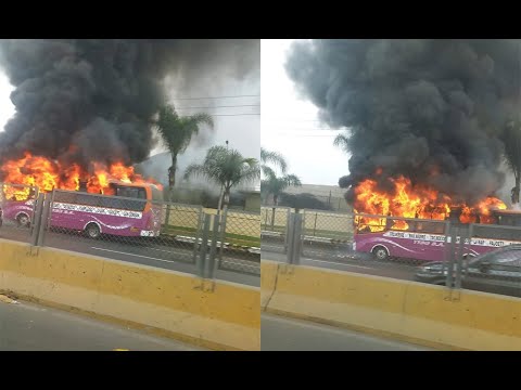 Callao: Se registra incendio de bus en la avenida Faucett