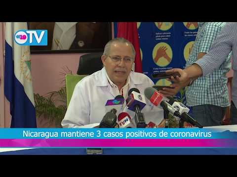 Nicaragua mantiene 3 casos positivos de coronavirus