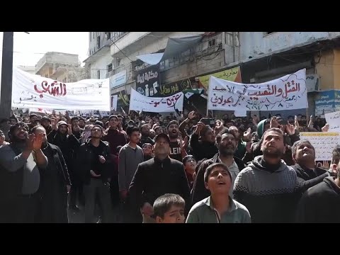 Hundreds in Syria's rebel-held northwest protest against Islamist militant group HTS