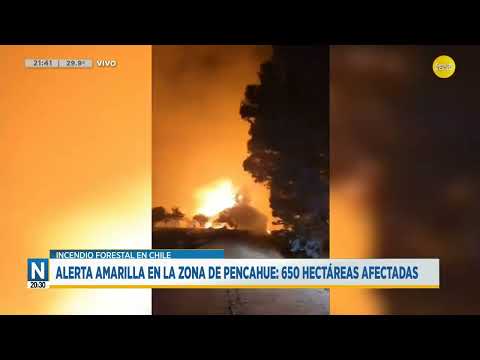 Chile: alerta amarilla en Pencahue por incendios forestales ?Noticias a las 20:30? 02-02-24