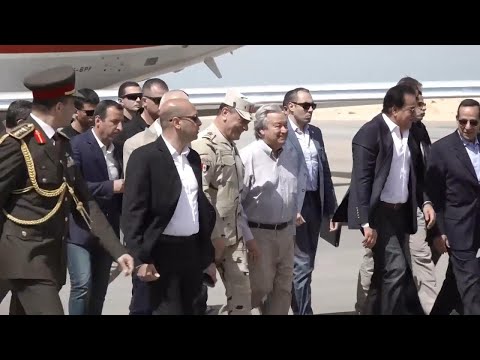 United Nations Secretary General António Guterres arrives in Egypt