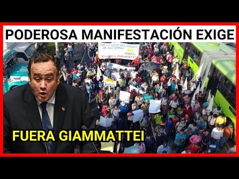URGENTE GUATEMALA, PODEROSA MANIFESTACIÓN DE CODEA EXIGIENDO LA RENUNCIA DE GIAMAMTTEI BOLÍVAR