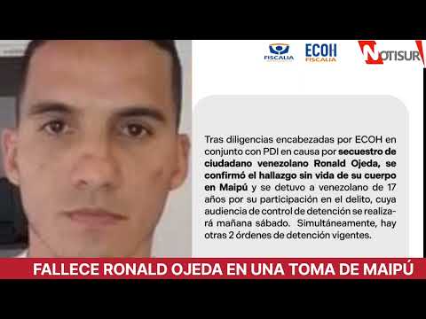 Fallece Ronald Ojeda en una toma de Maipú, en la periferia de Santiago de Chile