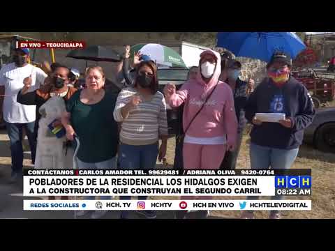 ¡Se toman acceso a residencial Los Hidalgos denunciando abusos de constructoras!