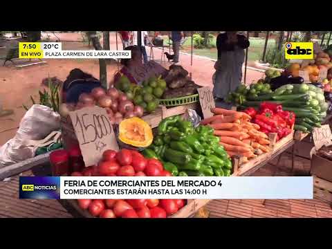 Plaza Carmen de Lara Castro: comerciantes ofertan productos frescos