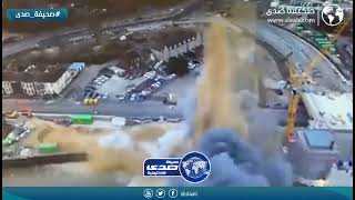 كاميرا مراقبة توثق انفجار مروع في اوكرانيا