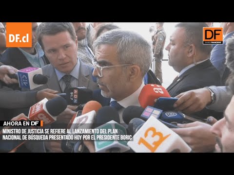 Declaraciones del ministro de Justicia en lanzamiento del Plan Nacional de Búsqueda