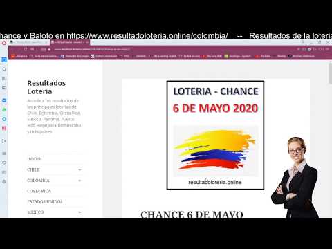 LOTERIA CHANCE Y BALOTO 6 DE MAYO 2020