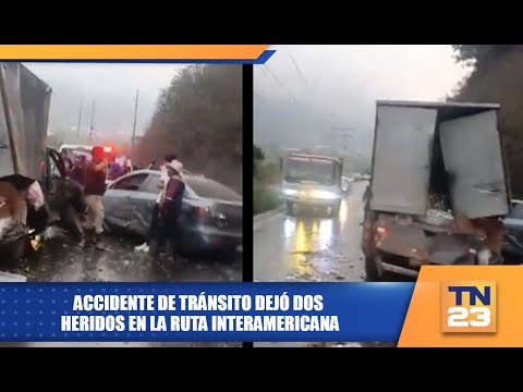 Accidente de tránsito dejó dos heridos en la ruta Interamericana