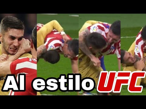 Pelea Savic y Ferran en el partido Barcelona vs. Atlético de Madrid quedan expulsado, video pelea