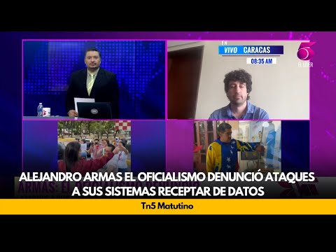 Alejandro Armas: 'El oficialismo denunció ataques a sus sistemas receptar de datos'