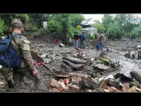 Tres fallecidos en Opico, La Libertad, por desbordamiento de lodo