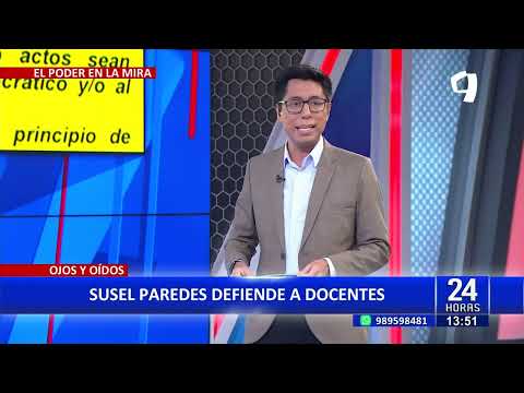 Susel Paredes sobre PL de destitución de docentes: “Boluarte y Otárola buscan maestros fujimoristas”