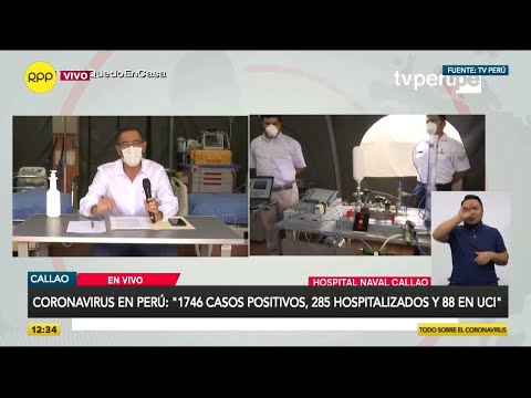Coronavirus en Perú: 1746 casos positivos, 285 hospitalizados y 88 en UCI, informó Martín Vizcarra