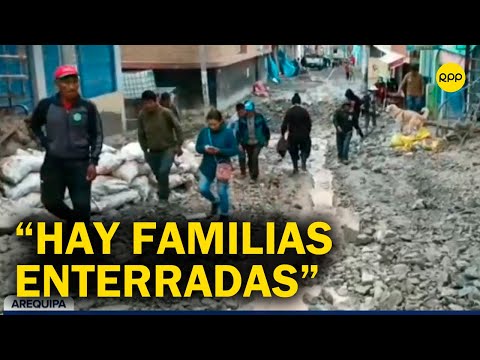 Damnificados por huaico en Secocha: Hay muchas familias que están enterradas