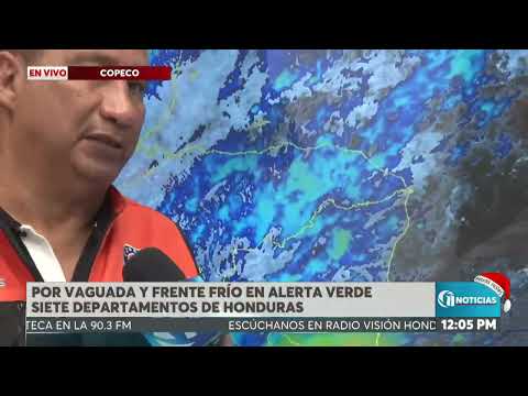 Continúa la Alerta Verde en 7 departamentos de Honduras por desplazamiento de vaguada y frente frío