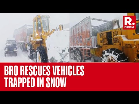 BRO Rescues 35 Stranded Vehicles at Razdan Top in Jammu and Kashmir
