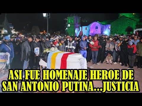 SAN ANTONIO DE PUTINA RINDE JUSTO HOMENAJE A SU HEROE FALL3CIDO EN MAS4CRE DE JULIACA ..