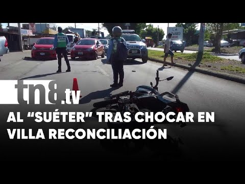 ¿Culpa del peatón? Dos lesionados en accidente de Villa Reconciliación - Nicaragua