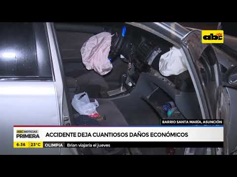 Accidente de tránsito en el barrio Santa María, Asunción