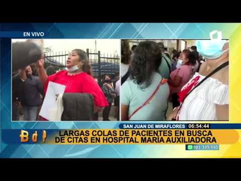 Crisis en hospital María Auxiliadora: pacientes hacen interminables colas para conseguir cita