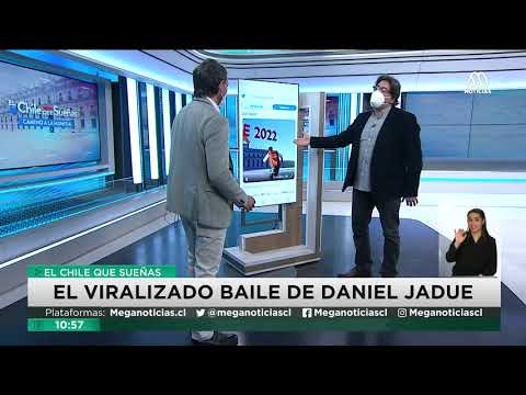 El viralizado baile de Daniel Jadue en su entrevista en Meganoticias