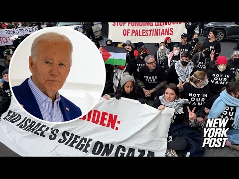 Biden greeted by anti-Israel protesters in NYC after telling donors Trump is 'existential threat'