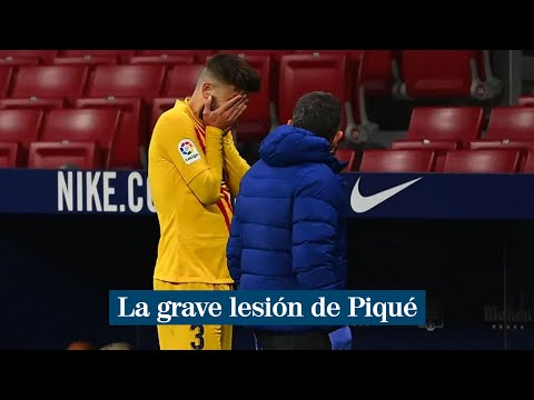 El Barcelona confirma la grave lesiones de Piqué