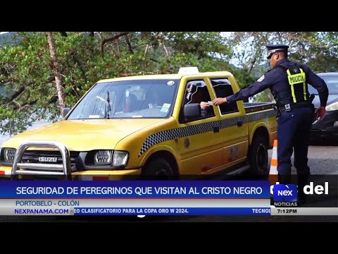 Seguridad de peregrinos que visitan al Cristo Negro de Portobelo en Colo?n