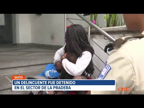 Un delincuente fue detenido en un operativo en la Av. República, norte de Quito