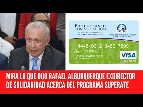 MIRA LO QUE DIJO RAFAEL ALBURQUERQUE EXDIRECTOR DE SOLIDARIDAD ACERCA DEL PROGRAMA SUPERATE