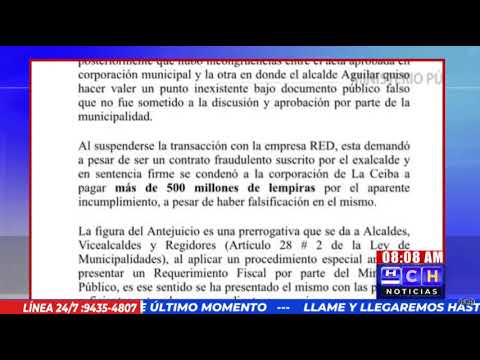 ¡MP pide Antejuicio contra exalcalde ceibeño Carlos Alejandro Aguilar!
